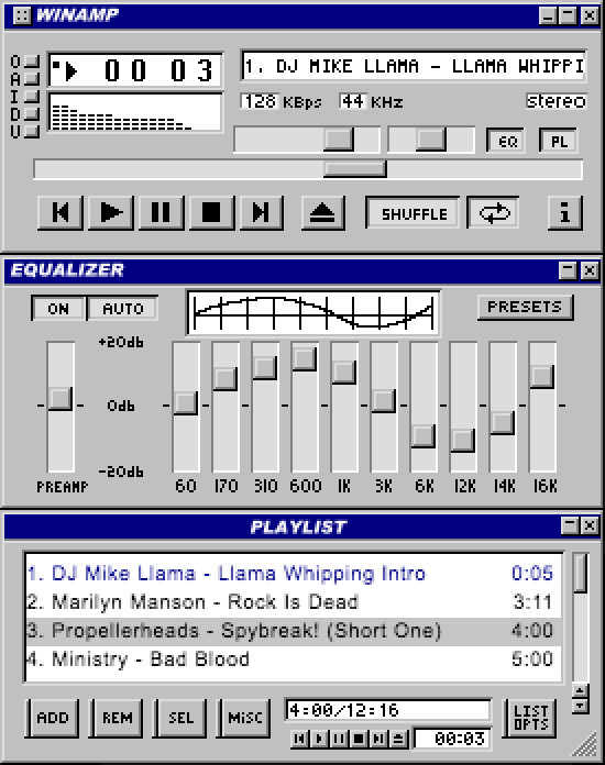 Windows_Standard original Winamp skin
