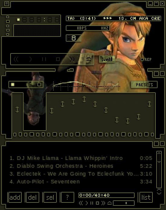 legend of zelda   link original Winamp skin