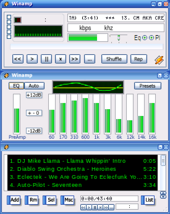 Windows XP Royal original Winamp skin