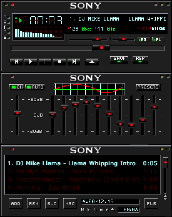 Sony original Winamp skin