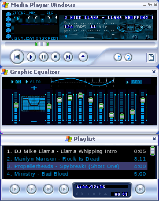 windows media player original Winamp skin