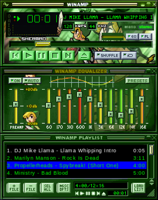 zelda theme by shermanfirst original Winamp skin